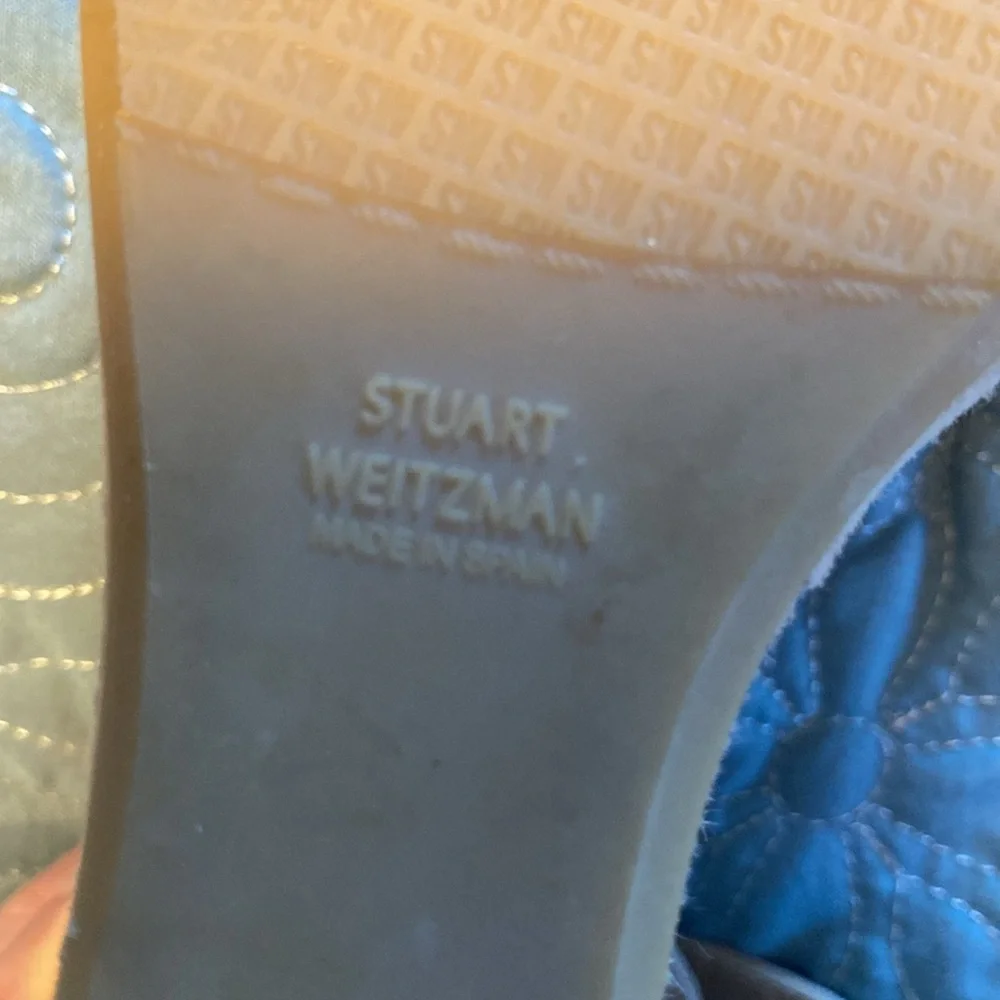 Stuart Weitzman Elegant Tan Wedge Sandals 5” (1.5” platform) - Picture 9 of 9